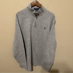 Polo Ralph Lauren Men’s Estate Rib Gray Quarter Zip Pullover